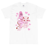 Valentine Devil Poodle Bhitch DeVille and Lamb Unisex Short Sleeve T-Shirt