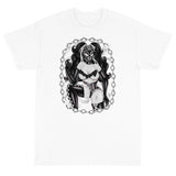 Black and White Latex Fetish Babe UNISEX Short Sleeve Shirt