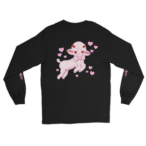 Vintage Valentine Lamby Unisex Long Sleeve Shirt