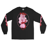 Cowgirl Lola Unisex Long Sleeve Shirt with Flames on Sleeves
