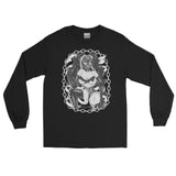Black and White Latex Fetish Babe UNISEX Long Sleeve Shirt