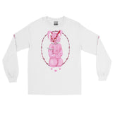 Rhonda Rabbit Rope Play Unisex Long Sleeve Shirt with Barb Wire on Sleeves