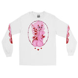 Fantasy Fairy Unisex Long Sleeve Shirt with Flames on Sleeves