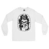 Black and White Latex Fetish Babe UNISEX Long Sleeve Shirt